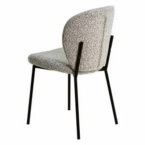 Bouclette wool effect dining chair Zago Alba image-2