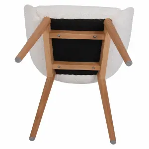 Bouclette wool effect dining chair Zago Altea image-3