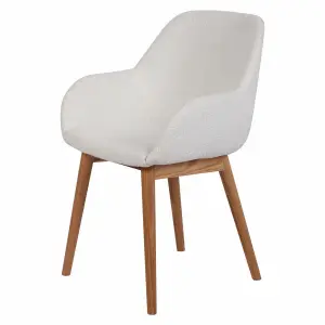 Bouclette wool effect dining chair Zago Altea image-1