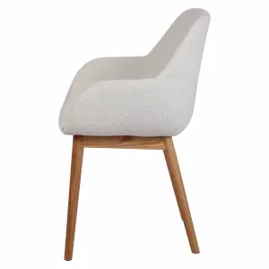 Bouclette wool effect dining chair Zago Altea image-2