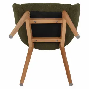 Bouclette wool effect dining chair Zago Altea image-3