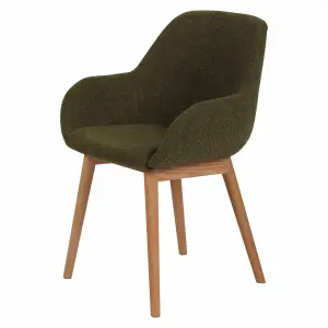 Bouclette wool effect dining chair Zago Altea image-1