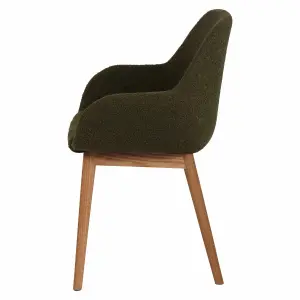 Bouclette wool effect dining chair Zago Altea image-2