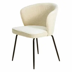Bouclette wool effect dining chair Zago Artis image-1