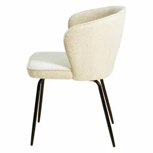 Bouclette wool effect dining chair Zago Artis image-3