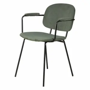 Corduroy armchair Zago Aston image-1