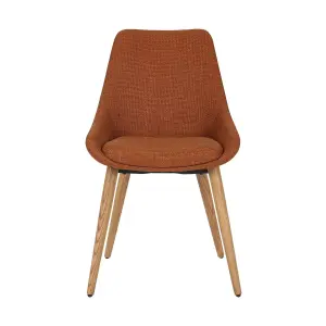 Fabric dining chair with oak legs Zago image-0