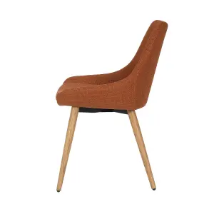Fabric dining chair with oak legs Zago image-2