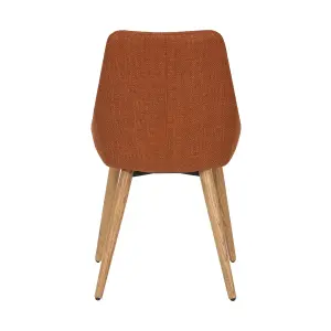 Fabric dining chair with oak legs Zago image-3