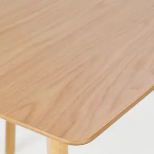 Square oak dining table Zago Bloom 80cm image-5