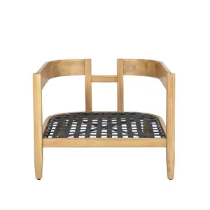 Outdoor armchair in acacia wood Zago Borneo image-1