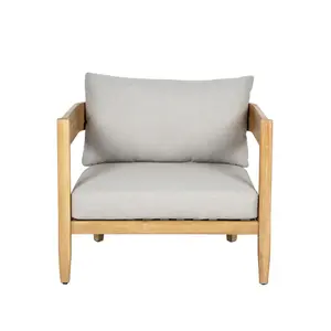 Outdoor armchair in acacia wood Zago Borneo image-0