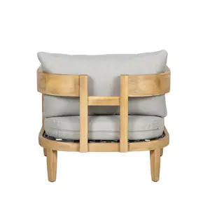 Outdoor armchair in acacia wood Zago Borneo image-2