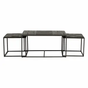 Reclaimed teak nesting tables Zago Woody (x2) image-3