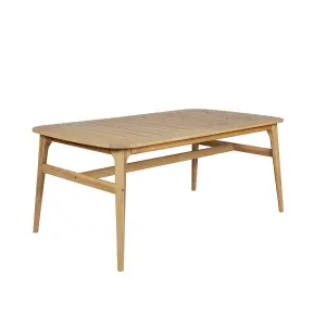Outdoor dining table in acacia with extension Zago image-1