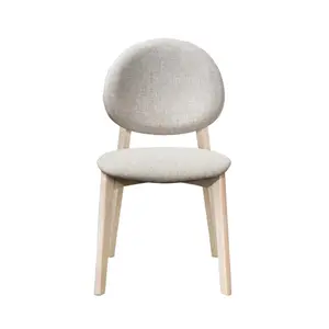 Fabric dining chair with oak legs Zago Celia image-0