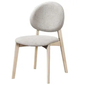 Fabric dining chair with oak legs Zago Celia image-1