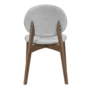 Matstol i tyg med valnötterben Zago Celia image-2