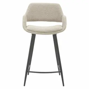 Bouclette wool effect snack chair Zago Esmee image-0