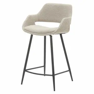 Bouclette wool effect snack chair Zago Esmee image-1