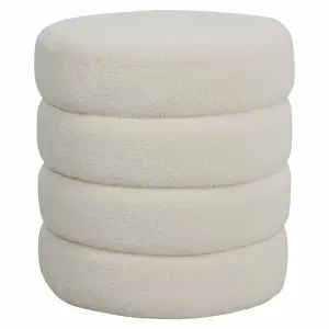 Pouf bouclette wool effect fabric Zago Lomos Zago Fino image-0