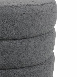 Pouf bouclette wool effect fabric Zago Lomos Zago Fino image-3