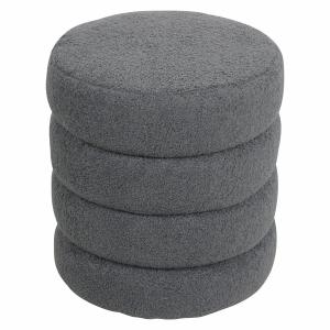 Pouf bouclette wool effect fabric Zago Lomos Zago Fino image-1