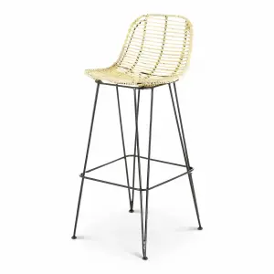 Rattan worktop stool Zago Fresh image-0