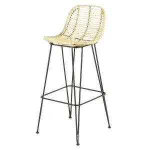 Rattan worktop stool Zago Fresh image-1