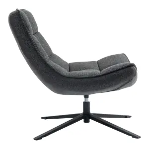 Velvet swivel armchair Zago image-3