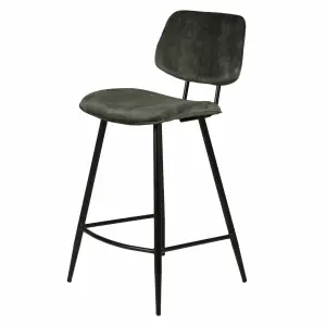 Velvet worktop chair Zago Lizzy image-1