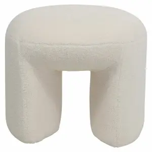 Pouf bouclette wool effect fabric Zago Lomos image-0