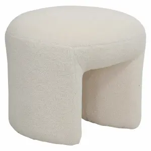 Pouf bouclette wool effect fabric Zago Lomos image-1