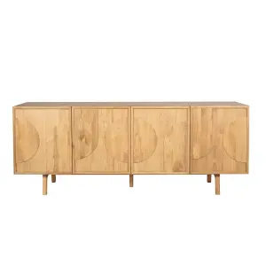 4-door natural oak sideboard Zago Magik image-0