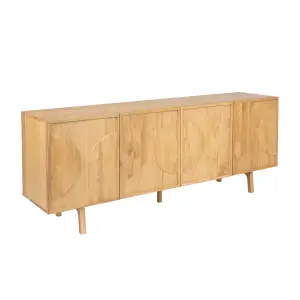 4-door natural oak sideboard Zago Magik image-1