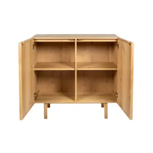 2-door natural oak sideboard Zago image-5