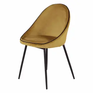 Velvet dining chair Zago Maya image-1