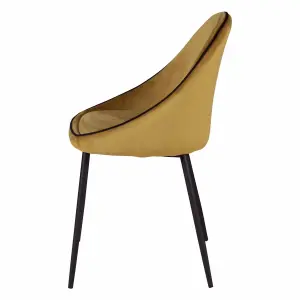 Velvet dining chair Zago Maya image-3