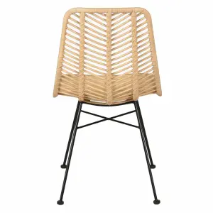 Silla de comedor de ratán y metal Zago Mymy image-2