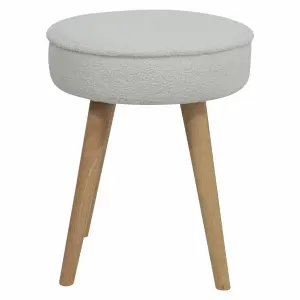 Pouf bouclette wool effect fabric Zago Lomos Zago Popy image-0