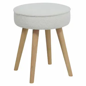 Pouf bouclette wool effect fabric Zago Lomos Zago Popy image-1