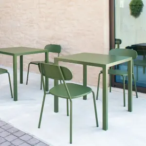 Outdoor square dining table Zago Quatris 80cm image-2