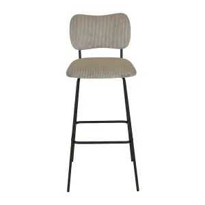 Velvet ribbed bar stool Zago Sema image-0