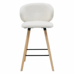 Bar chair in bouclette wool effect fabric Zago Tiago image-0