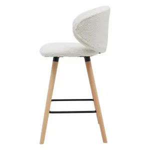 Bar chair in bouclette wool effect fabric Zago Tiago image-3