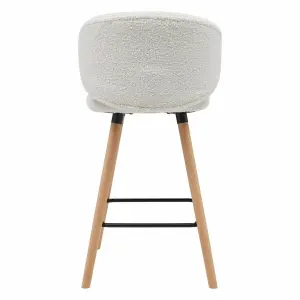 Bar chair in bouclette wool effect fabric Zago Tiago image-2