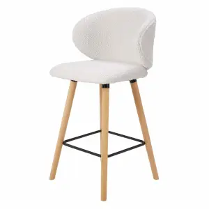Wool-effect fabric snack chair Zago Tiago image-1
