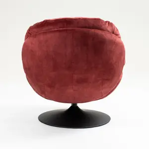 Velvet swivel armchair Zago Topi image-1