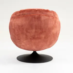 Velvet swivel armchair Zago Topi image-1