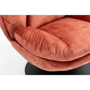 Velvet swivel armchair Zago Topi image-2